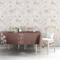 Hawaii Puakenikeni And Maile Lei Tablecloth Brown Polynesian Shark Tattoo DT05 - Polynesian Pride