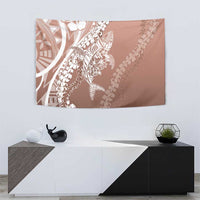 Hawaii Puakenikeni And Maile Lei Tapestry Brown Polynesian Shark Tattoo DT05