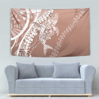 Hawaii Puakenikeni And Maile Lei Tapestry Brown Polynesian Shark Tattoo DT05