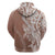 Hawaii Puakenikeni And Maile Lei Zip Hoodie Brown Polynesian Shark Tattoo DT05