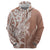 Hawaii Puakenikeni And Maile Lei Zip Hoodie Brown Polynesian Shark Tattoo DT05