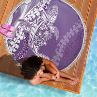 Hawaii Puakenikeni And Maile Lei Beach Blanket Violet Polynesian Shark Tattoo DT05 - Polynesian Pride