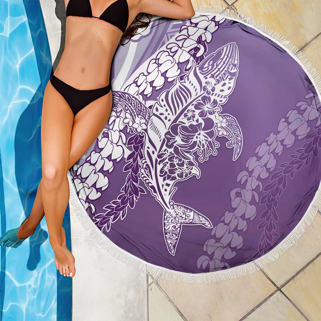 Hawaii Puakenikeni And Maile Lei Beach Blanket Violet Polynesian Shark Tattoo DT05 - Polynesian Pride