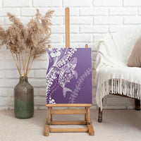 Hawaii Puakenikeni And Maile Lei Canvas Wall Art Violet Polynesian Shark Tattoo DT05 - Polynesian Pride