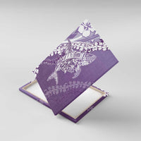 Hawaii Puakenikeni And Maile Lei Canvas Wall Art Violet Polynesian Shark Tattoo DT05 With Frame Violet - Polynesian Pride