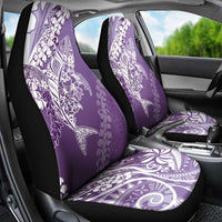 Hawaii Puakenikeni And Maile Lei Car Seat Cover Violet Polynesian Shark Tattoo DT05