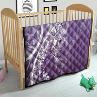 Hawaii Puakenikeni And Maile Lei Quilt Violet Polynesian Shark Tattoo DT05