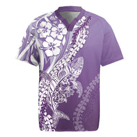 Hawaii Puakenikeni And Maile Lei Rugby Jersey Violet Polynesian Shark Tattoo DT05 Violet - Polynesian Pride