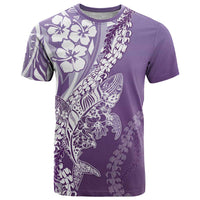 Hawaii Puakenikeni And Maile Lei T Shirt Violet Polynesian Shark Tattoo DT05