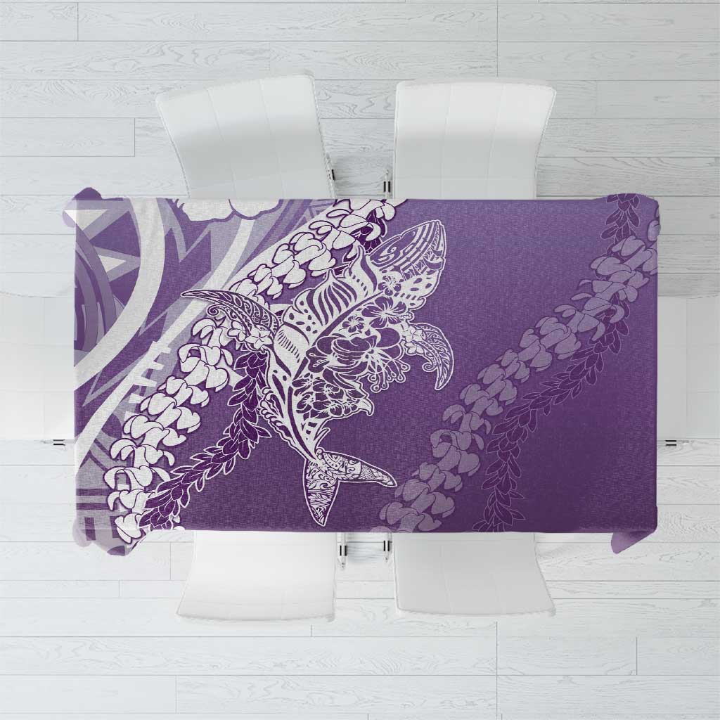Hawaii Puakenikeni And Maile Lei Tablecloth Violet Polynesian Shark Tattoo DT05 Violet - Polynesian Pride