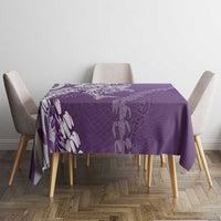 Hawaii Puakenikeni And Maile Lei Tablecloth Violet Polynesian Shark Tattoo DT05 - Polynesian Pride