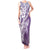 Hawaii Puakenikeni And Maile Lei Tank Maxi Dress Violet Polynesian Shark Tattoo DT05