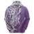 Hawaii Puakenikeni And Maile Lei Zip Hoodie Violet Polynesian Shark Tattoo DT05