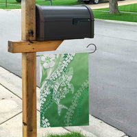 Hawaii Puakenikeni And Maile Lei Garden Flag Green Polynesian Shark Tattoo DT05