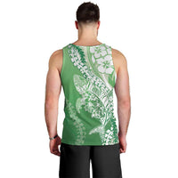 Hawaii Puakenikeni And Maile Lei Men Tank Top Green Polynesian Shark Tattoo DT05 - Polynesian Pride