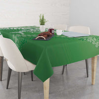 Hawaii Puakenikeni And Maile Lei Tablecloth Green Polynesian Shark Tattoo DT05 - Polynesian Pride