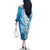 Hawaii Puakenikeni And Maile Lei Family Matching Off The Shoulder Long Sleeve Dress and Hawaiian Shirt Blue Polynesian Shark Tattoo DT05
