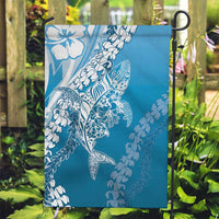 Hawaii Puakenikeni And Maile Lei Garden Flag Blue Polynesian Shark Tattoo DT05