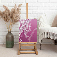 Hawaii Puakenikeni And Maile Lei Canvas Wall Art Pink Polynesian Shark Tattoo DT05 - Polynesian Pride