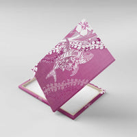 Hawaii Puakenikeni And Maile Lei Canvas Wall Art Pink Polynesian Shark Tattoo DT05 With Frame Pink - Polynesian Pride