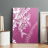 Hawaii Puakenikeni And Maile Lei Canvas Wall Art Pink Polynesian Shark Tattoo DT05 - Polynesian Pride