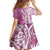 Hawaii Puakenikeni And Maile Lei Family Matching Off The Shoulder Long Sleeve Dress and Hawaiian Shirt Pink Polynesian Shark Tattoo DT05