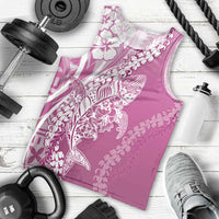 Hawaii Puakenikeni And Maile Lei Men Tank Top Pink Polynesian Shark Tattoo DT05 - Polynesian Pride