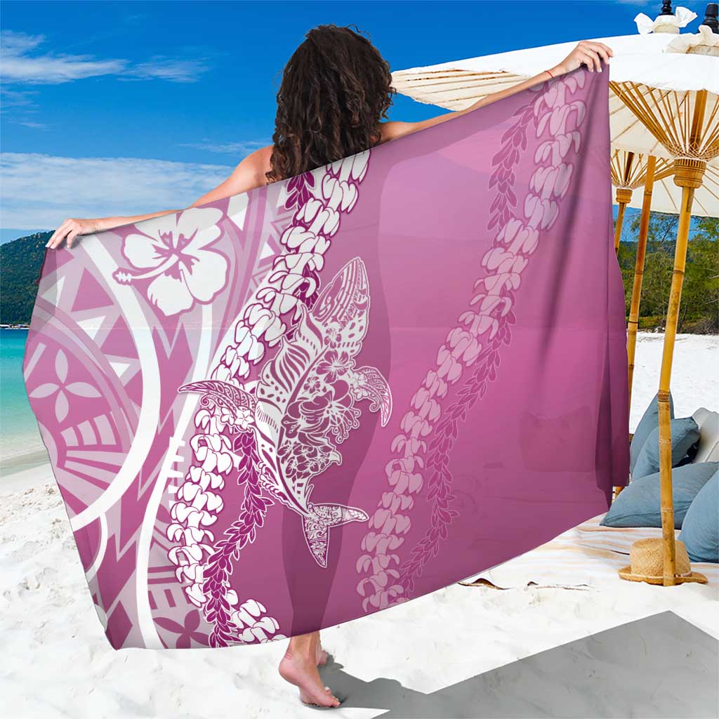 Hawaii Puakenikeni And Maile Lei Sarong Pink Polynesian Shark Tattoo DT05