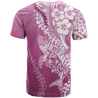 Hawaii Puakenikeni And Maile Lei T Shirt Pink Polynesian Shark Tattoo DT05