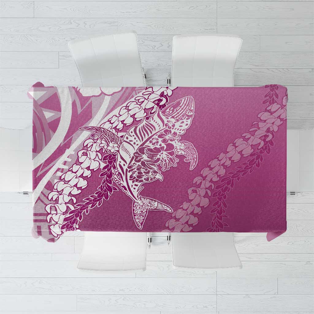 Hawaii Puakenikeni And Maile Lei Tablecloth Pink Polynesian Shark Tattoo DT05 Pink - Polynesian Pride