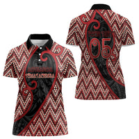 Custom Aotearoa Atua Tumatauenga Women Polo Shirt God Of War Koru Patterns
