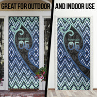 Custom Aotearoa Atua Tangaroa Door Cover God Of Ocean Koru Patterns