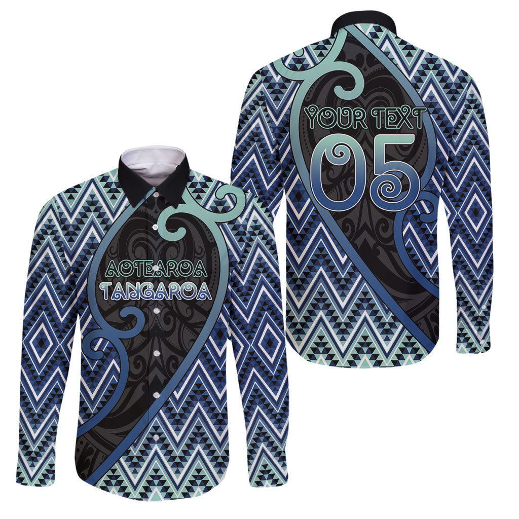 Custom Aotearoa Atua Tangaroa Family Matching Off Shoulder Short Dress and Hawaiian Shirt God Of Ocean Koru Patterns