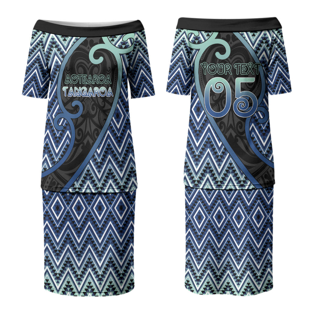 Custom Aotearoa Atua Tangaroa Family Matching Puletasi and Hawaiian Shirt God Of Ocean Koru Patterns