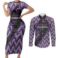 Custom Aotearoa Atua Tawhirimatea Couples Matching Short Sleeve Bodycon Dress and Long Sleeve Button Shirt God Of Storms Koru Patterns