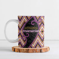 Custom Aotearoa Atua Rongomatane Ceramic Mug God Of Cultivated Foods Koru Patterns