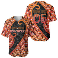 Custom Aotearoa Atua Ruaumoko Baseball Jersey God Of Volcanoes Koru Patterns