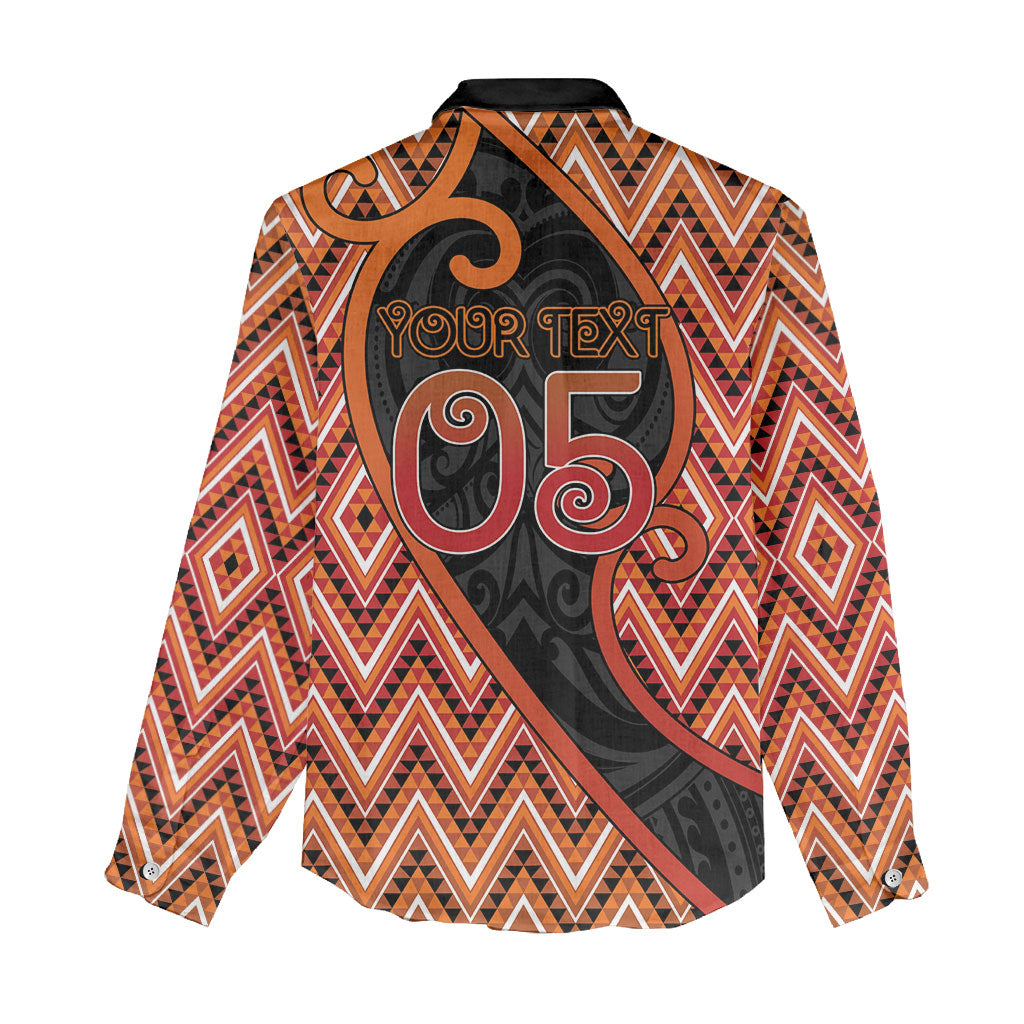Custom Aotearoa Atua Ruaumoko Women Casual Shirt God Of Volcanoes Koru Patterns