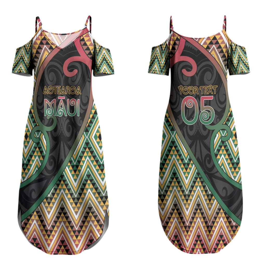 Custom Aotearoa Atua Maui Couples Matching Summer Maxi Dress and Hawaiian Shirt Demigod Hero And Trickster Koru Patterns