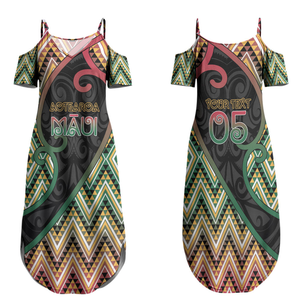 Custom Aotearoa Atua Maui Family Matching Summer Maxi Dress and Hawaiian Shirt Demigod Hero And Trickster Koru Patterns