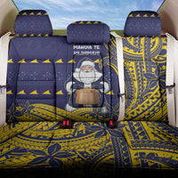 Tokelau Christmas Back Car Seat Cover Santa With Tuluma Xmas Tribal Waves - Polynesian Pride
