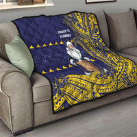 Tokelau Christmas Quilt Santa With Tuluma Xmas Tribal Waves - Polynesian Pride