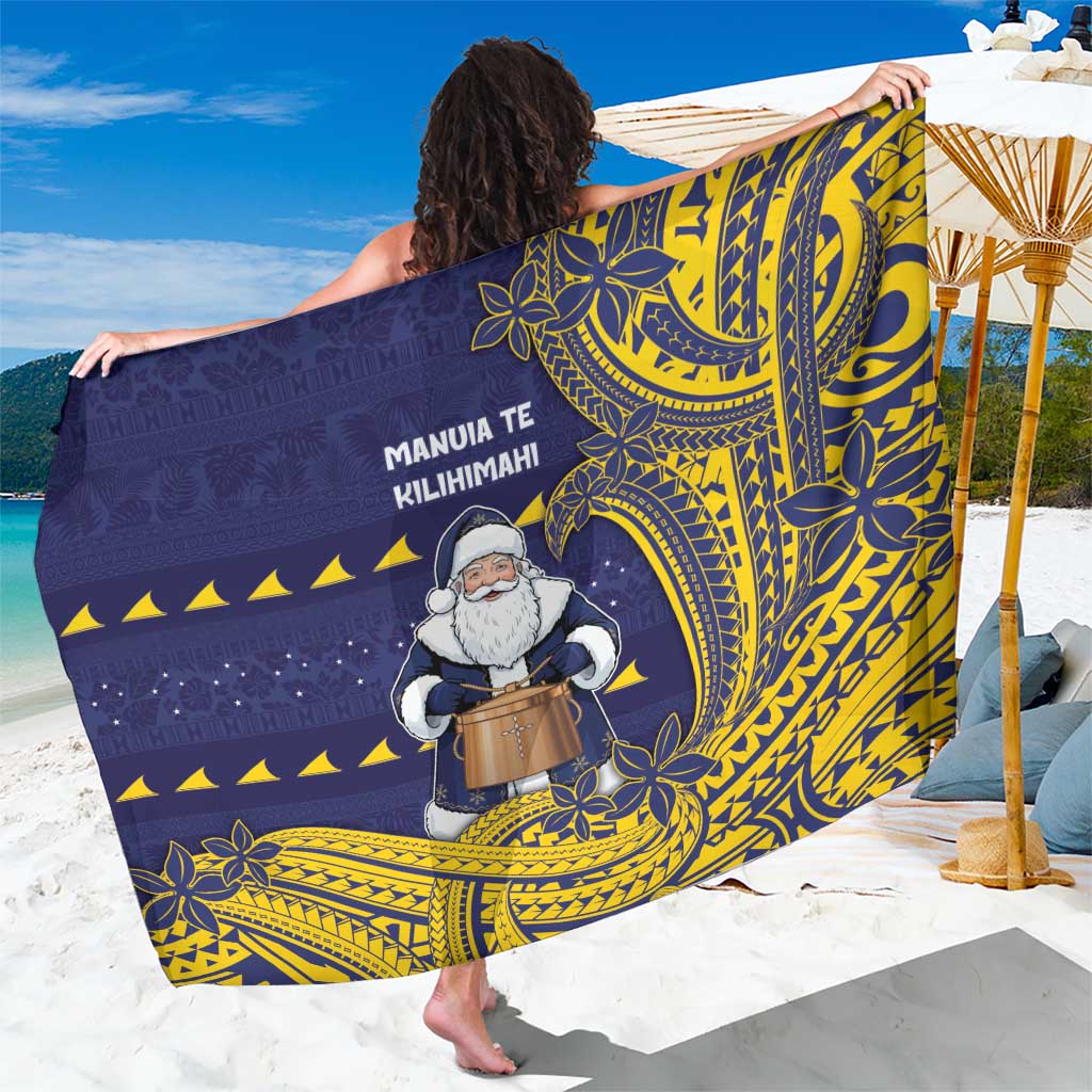 Tokelau Christmas Sarong Santa With Tuluma Xmas Tribal Waves - Polynesian Pride