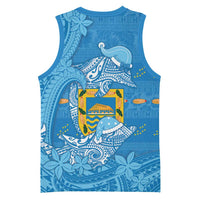 Tuvalu Christmas Basketball Jersey Dolphins Santa Xmas Tribal Waves - Polynesian Pride