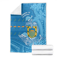 Tuvalu Christmas Blanket Dolphins Santa Xmas Tribal Waves - Polynesian Pride