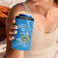 Tuvalu Christmas 4 in 1 Can Cooler Tumbler Dolphins Santa Xmas Tribal Waves - Polynesian Pride