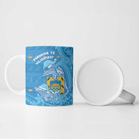 Tuvalu Christmas Ceramic Mug Dolphins Santa Xmas Tribal Waves - Polynesian Pride