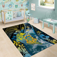 Tuvalu Area Rug Dolphin On The Waves