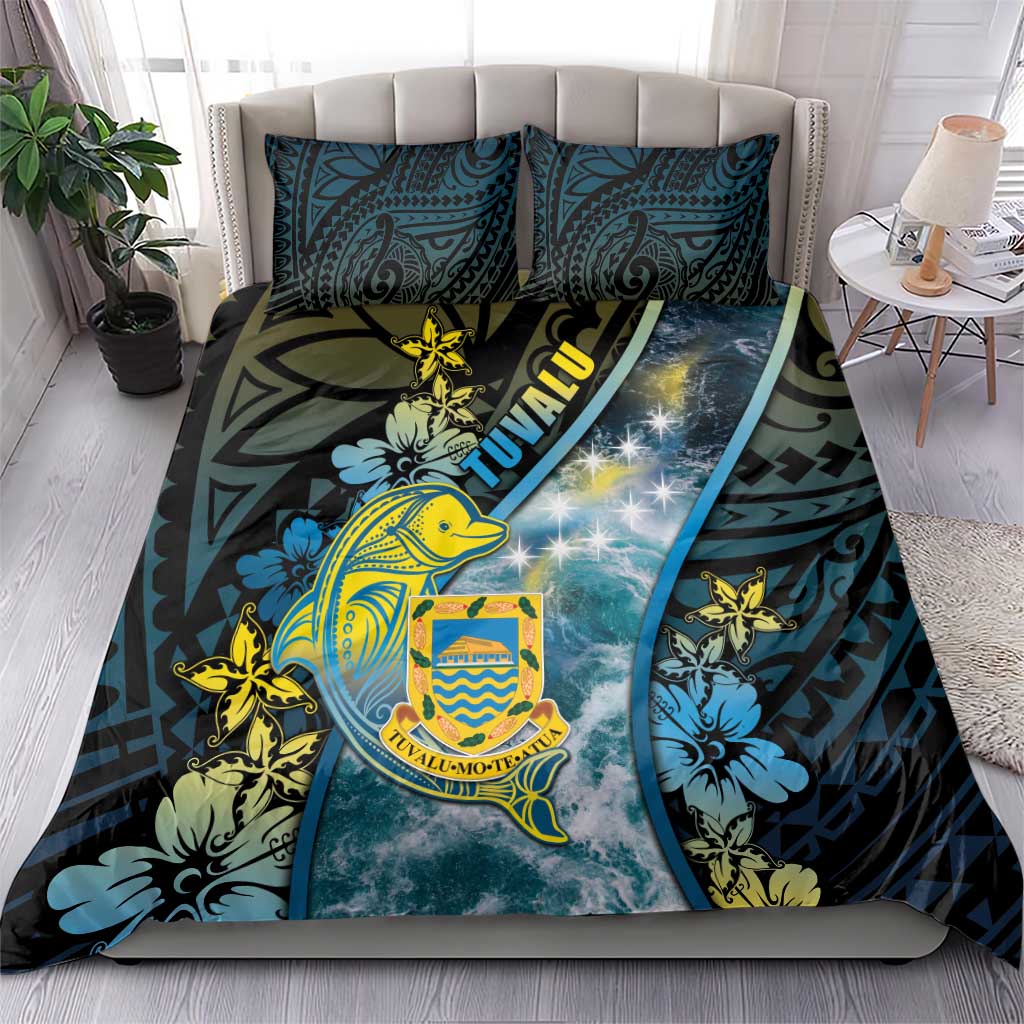 Tuvalu Bedding Set Dolphin On The Waves