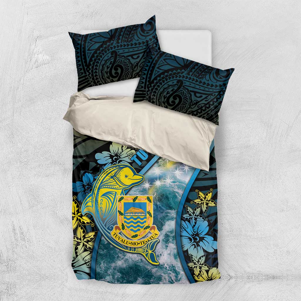 Tuvalu Bedding Set Dolphin On The Waves